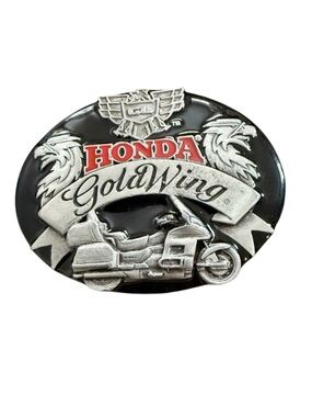 Vintage Siskiyou Honda Gold Wing Motorcycle Pewter Belt Buckle Made In USA RARE